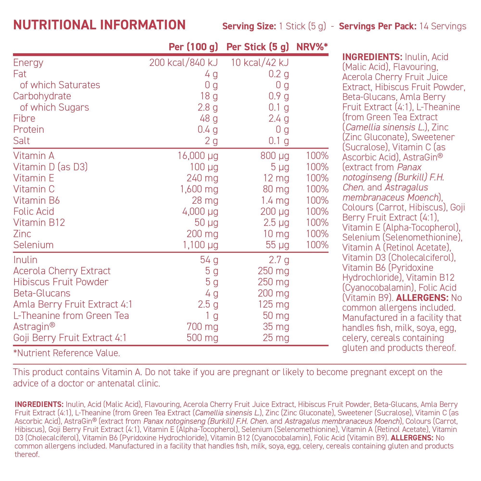 Coleen's Immunity Powder (14 Servings) Applied nutrition