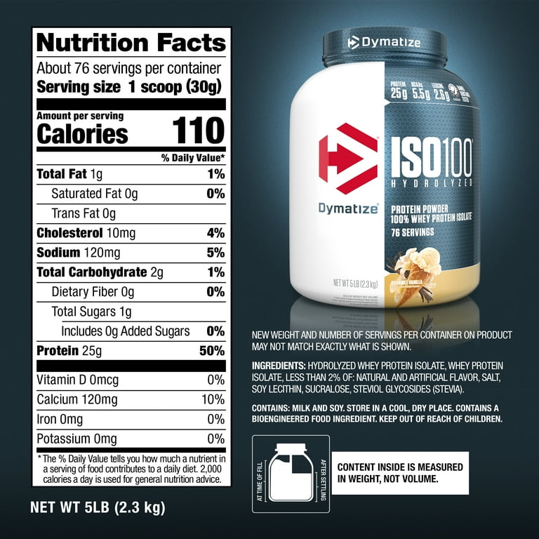 ISO100®
Fast Absorbing Performance Protein 5lbs 70+ servings Dymatize