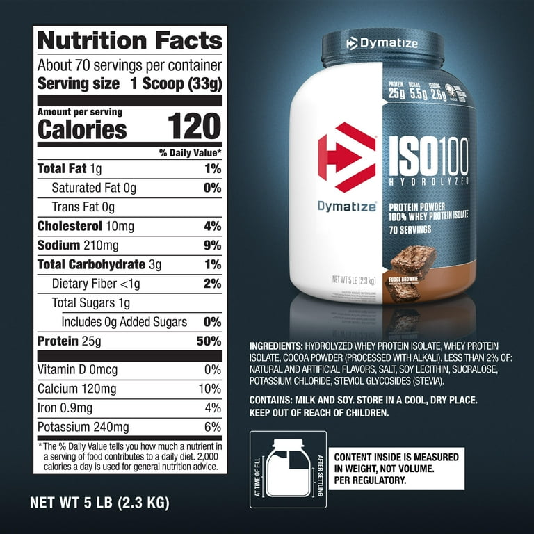 ISO100®
Fast Absorbing Performance Protein 5lbs 70+ servings Dymatize
