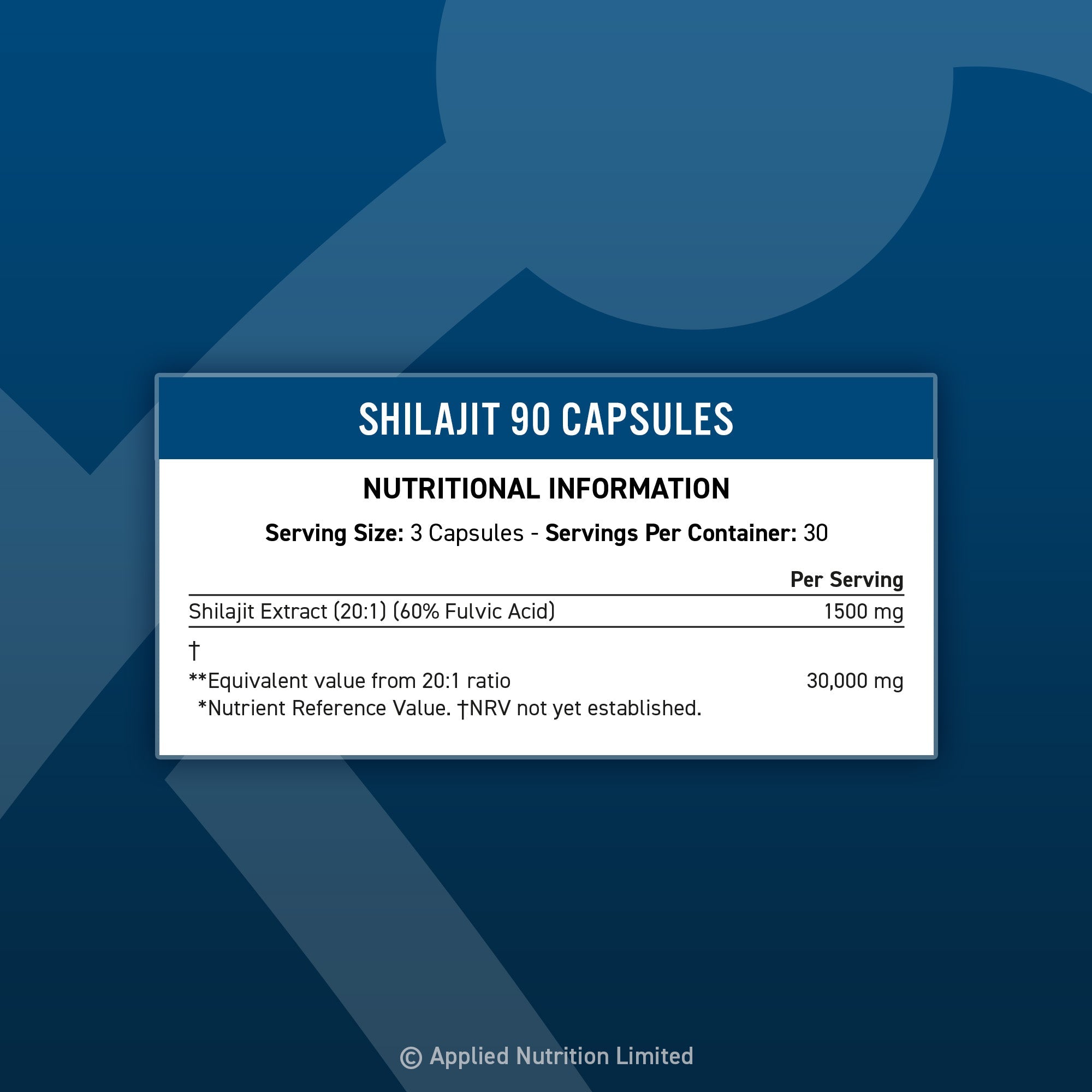 Pure Shilajit Capsules (90 Capsules) Applied nutrition