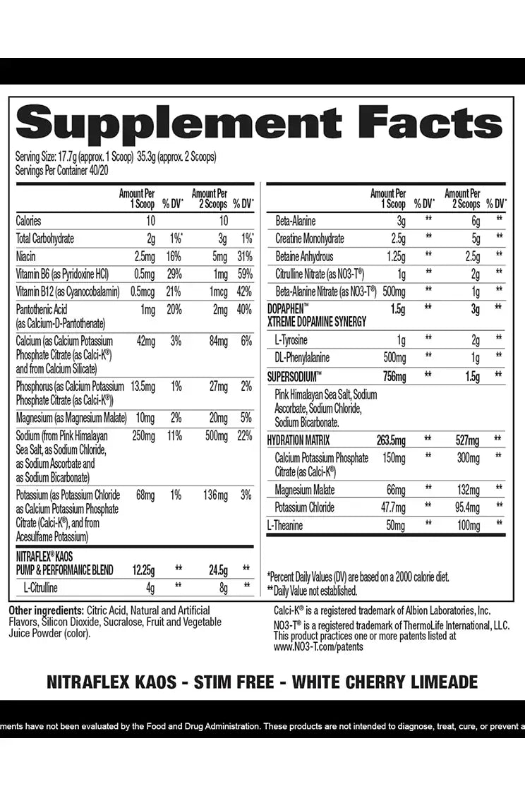 NITRAFLEX KAOS Stim Free