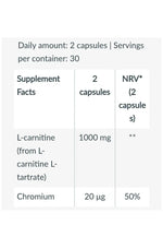 L-Carnitine + Chrome Biotech 60 caps