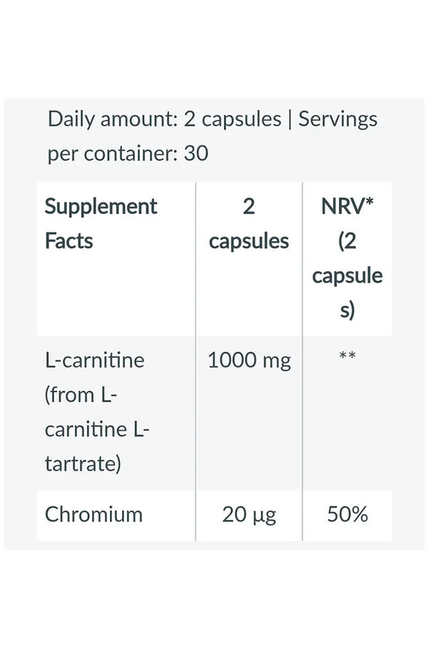 L-Carnitine + Chrome Biotech 60 caps