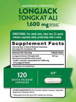 Longjack Tongkat Ali 1600 mg
120 Quick Release Capsules Nature's Truth