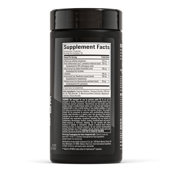 HYDROXYCUT
HARDCORE
Elite
Elite Metabolic Power 100 pills