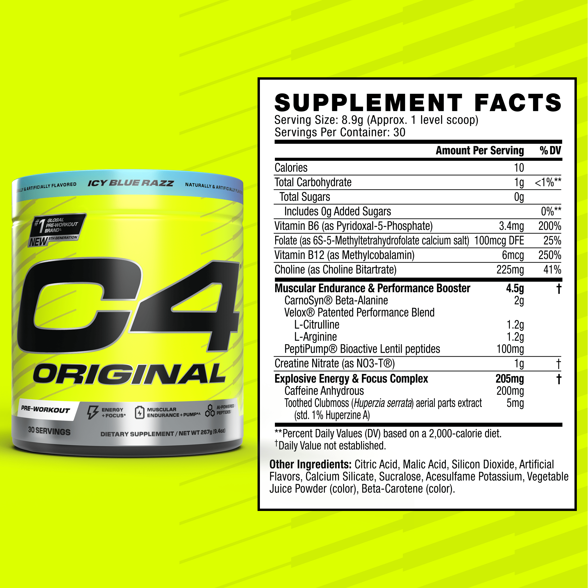 C4 Original Pre Workout Powder 30 servings Cellucor