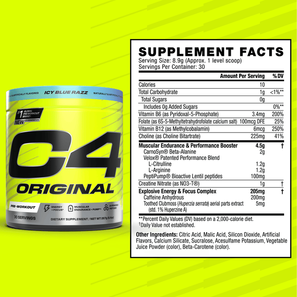 C4 Original Pre Workout Powder 50 servings Cellucor