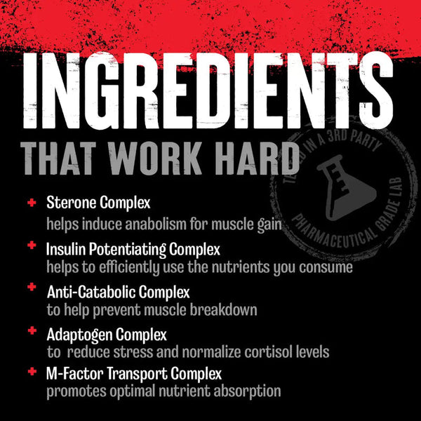 Animal M-Stak
Non-Hormonal Muscle-Building Formula