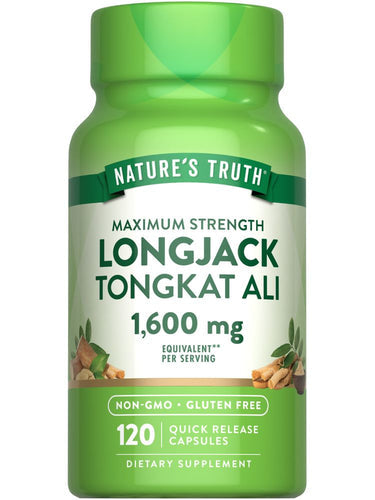Longjack Tongkat Ali 1600 mg
120 Quick Release Capsules Nature's Truth