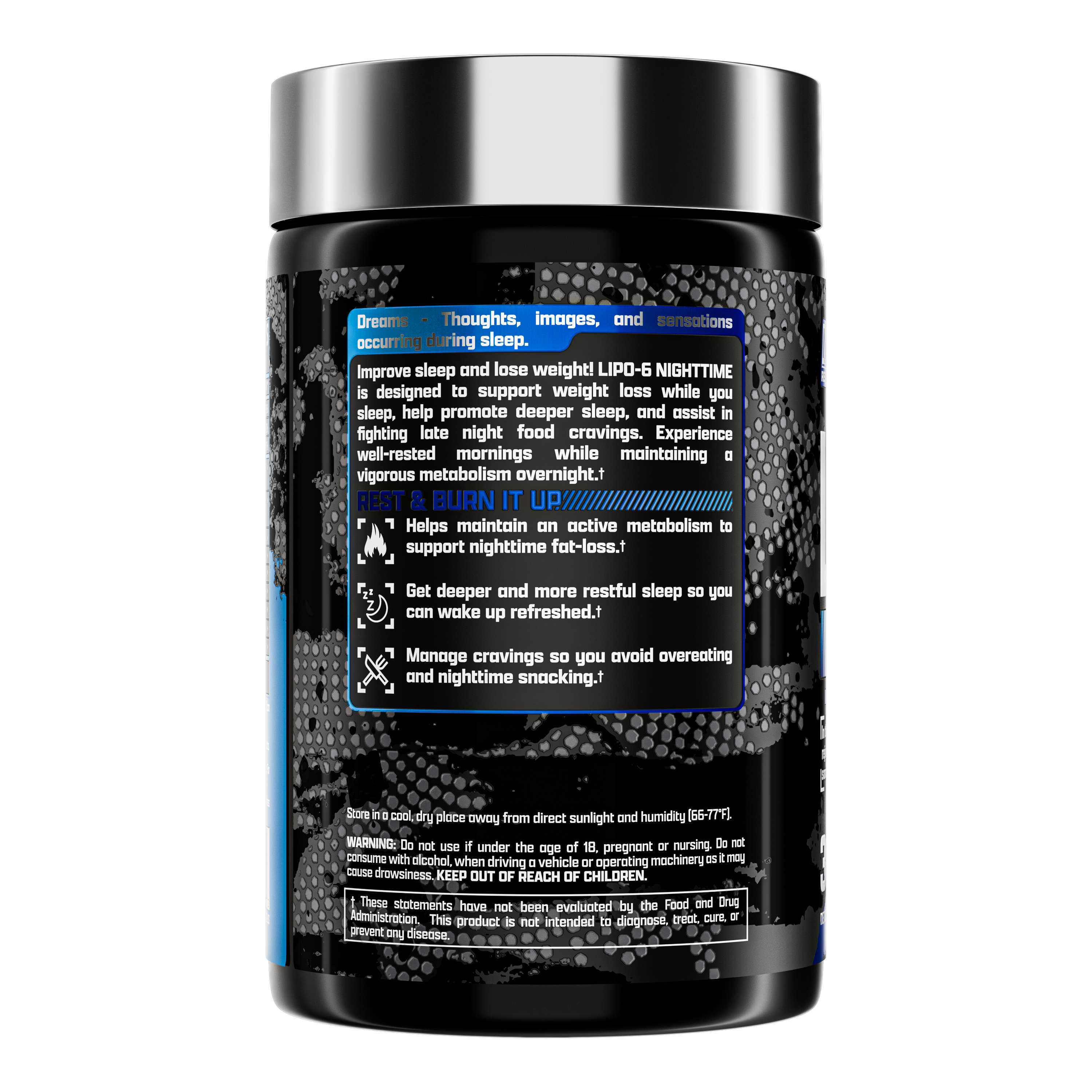 Lipo-6 Nighttime
Restful Sleep and Weight Loss