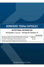 Berberine 1000mg Applied Nutrition
servings: 60 capsules