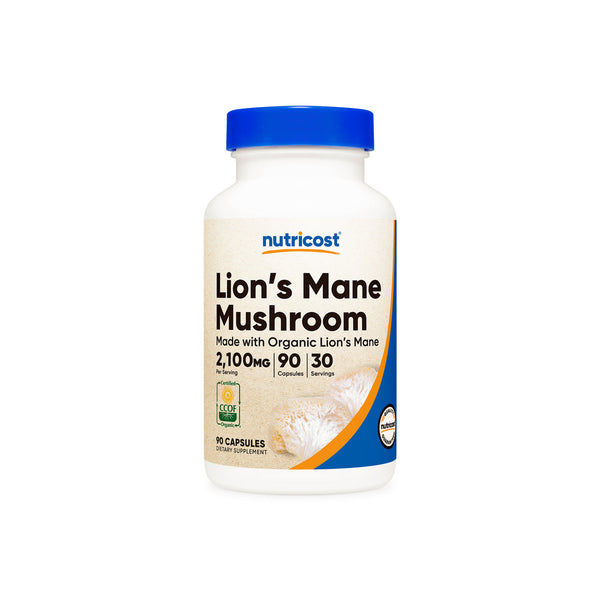 Nutricost Made With Organic Lion's Mane 90 Capsules