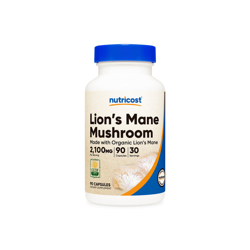 Nutricost Made With Organic Lion's Mane 90 Capsules