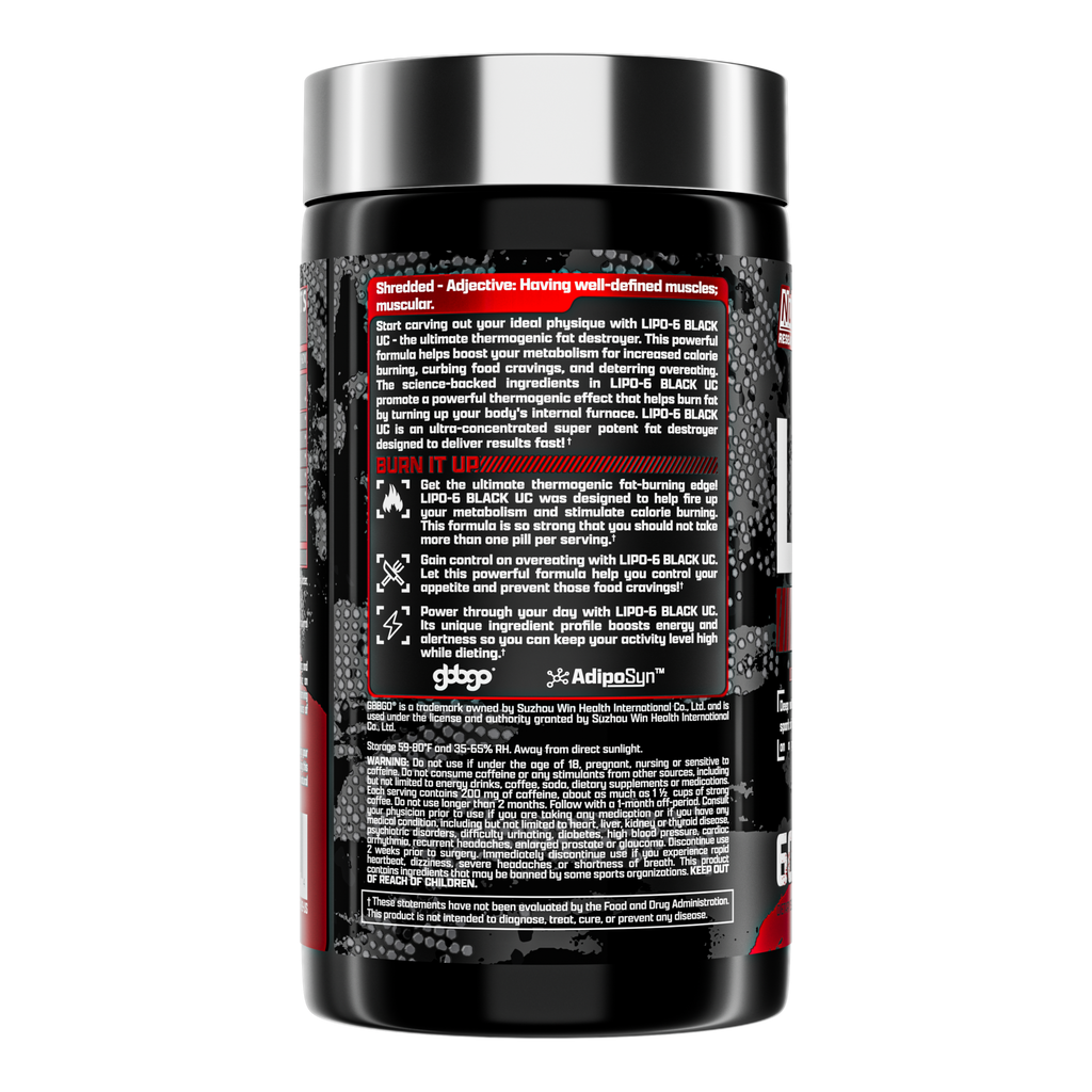 Lipo-6 Black UC
The Ultimate Thermogenic Fat Burner