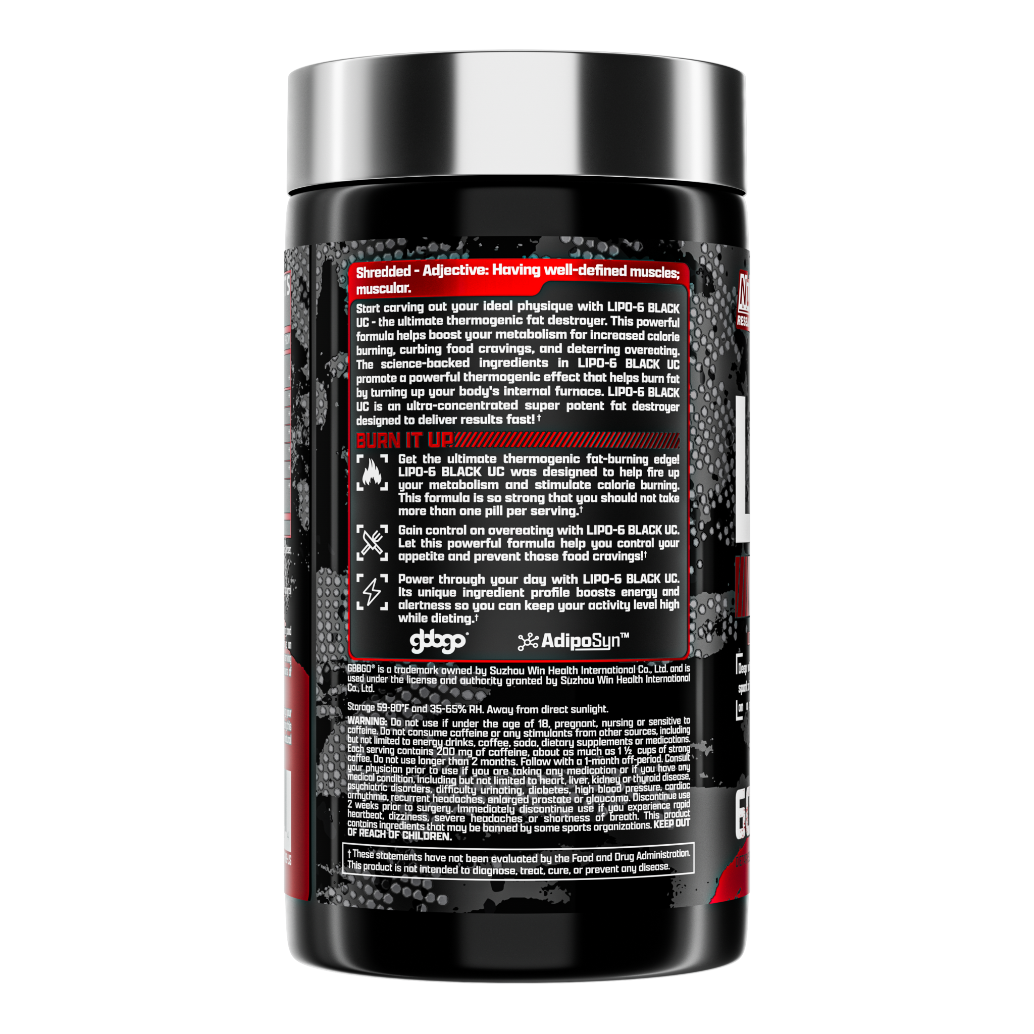 Lipo-6 Black UC
The Ultimate Thermogenic Fat Burner