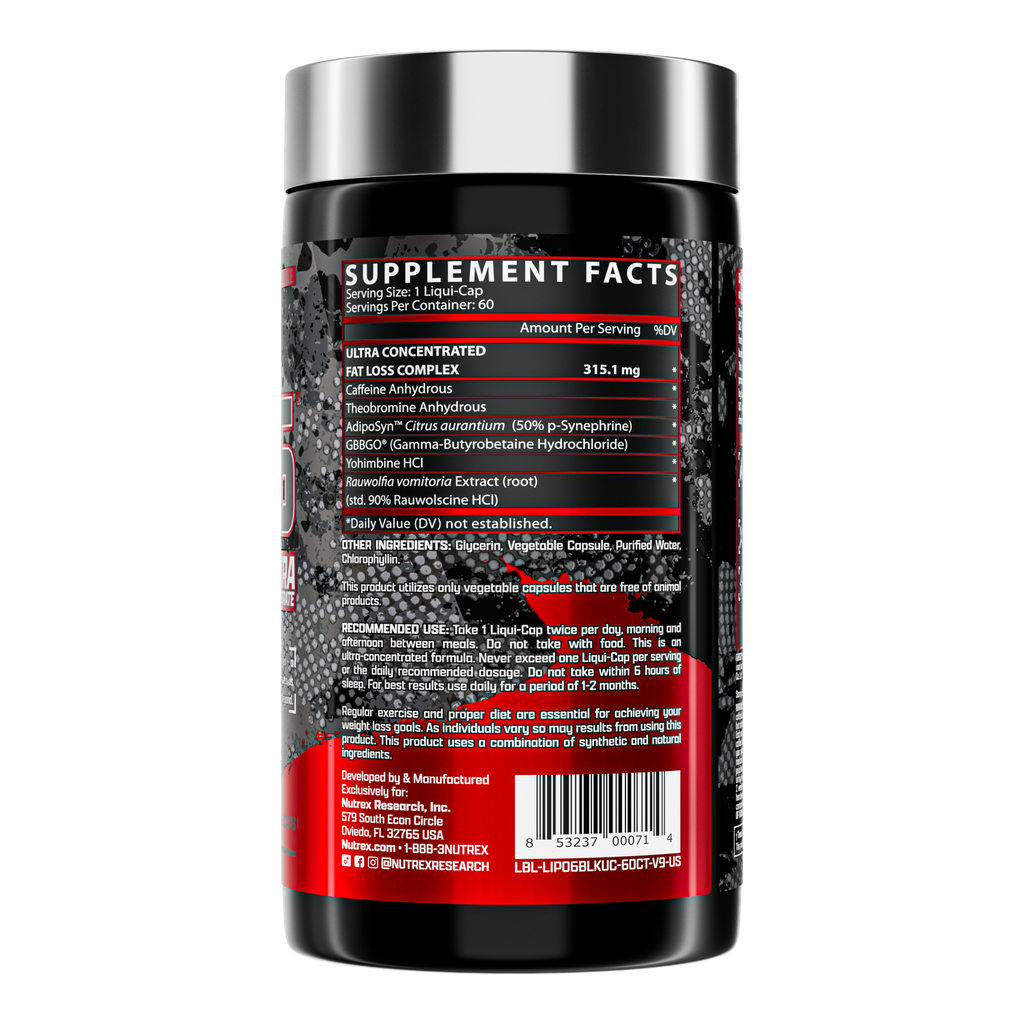 Lipo-6 Black UC
The Ultimate Thermogenic Fat Burner