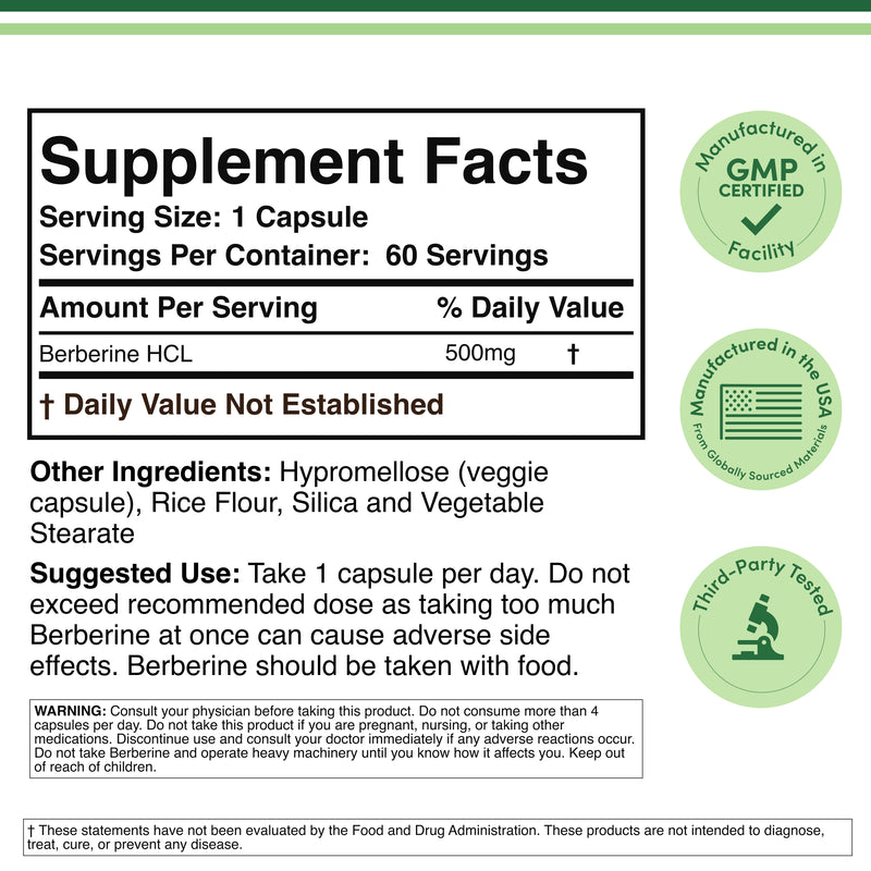 Berberine Supplement 60 pills
