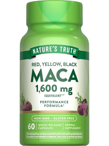 Maca Root 1600 mg
60 Quick Release Capsules Nature's Truth