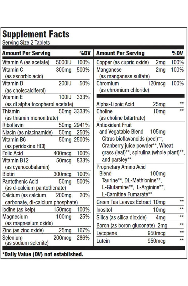 Multivitamin For Men Biotech 60 Tabs
