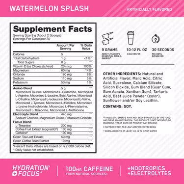 OPTIMUM NUTRITION® AMIN.O. ENERGY HYDRATION + FOCUS