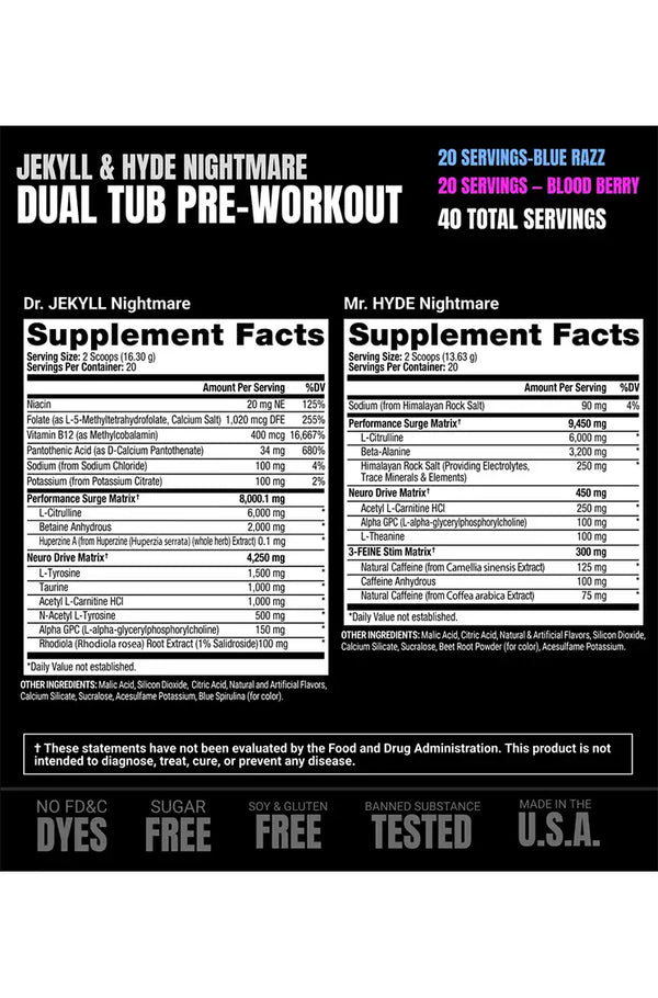 Jekyll & Hyde Nightmare Pro Supps