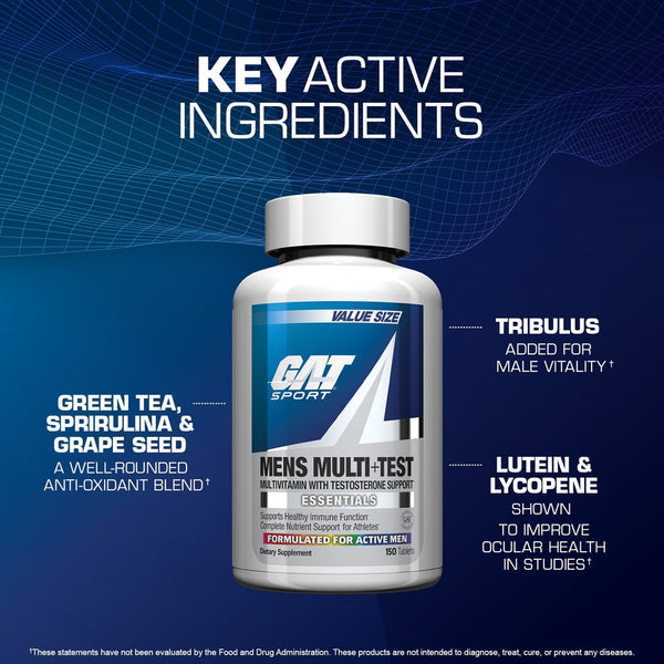 MENS MULTI+TEST VITAMIN 150 tablets GAT