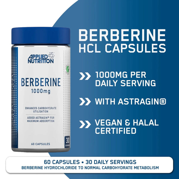 Berberine 1000mg Applied Nutrition
servings: 60 capsules