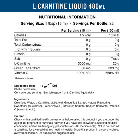 Liquid L Carnitine 3000 Applied Nutrition