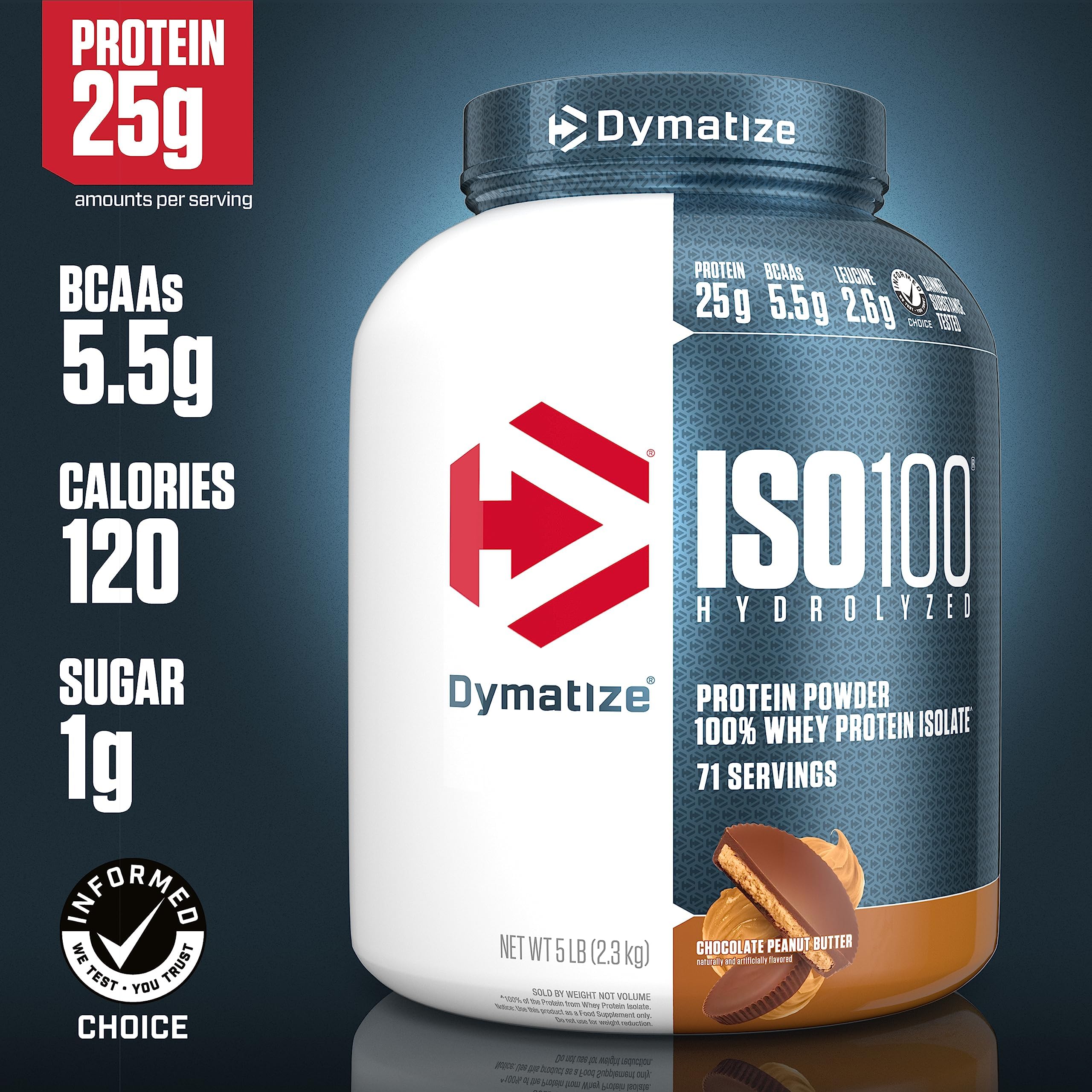 ISO100®
Fast Absorbing Performance Protein 5lbs 70+ servings Dymatize