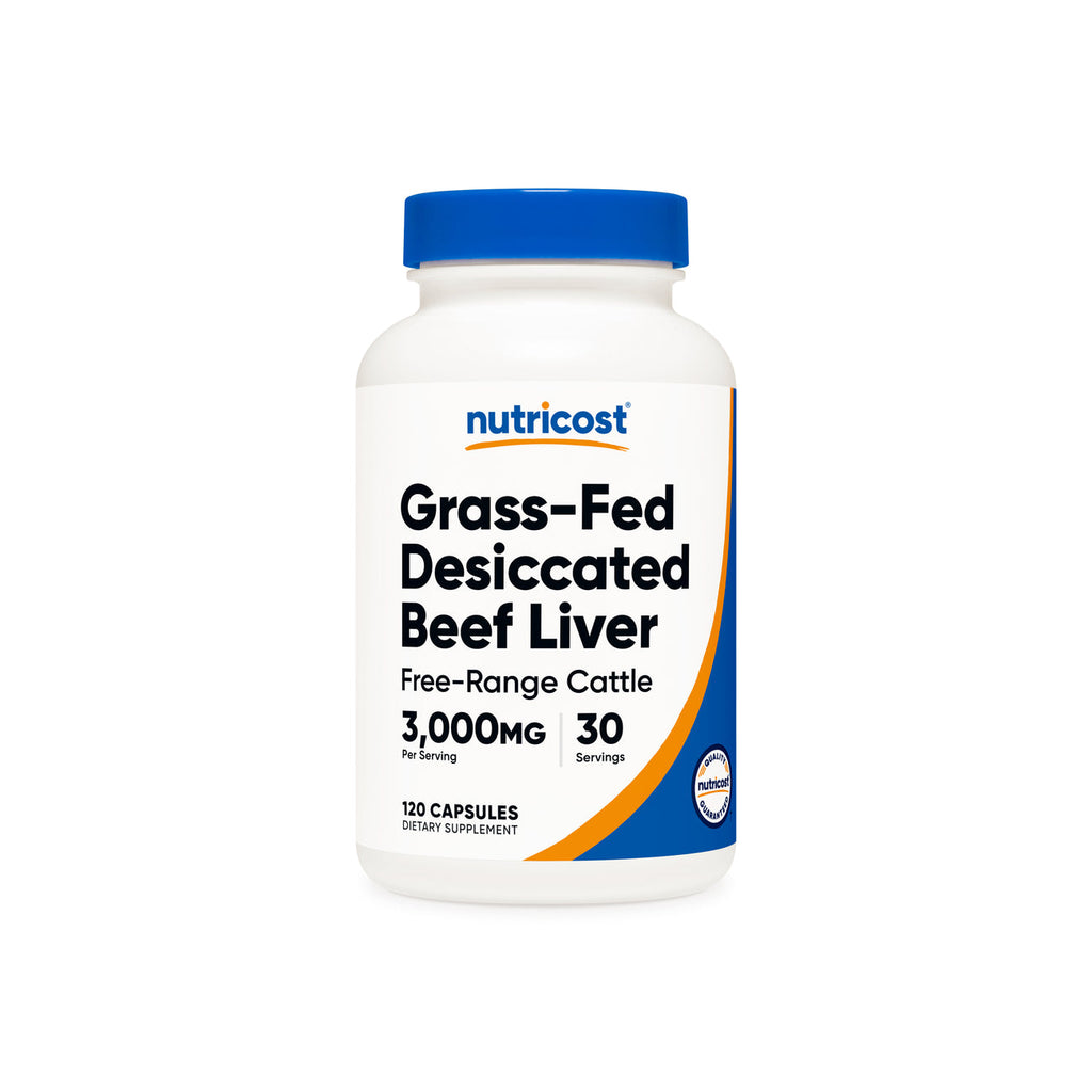 Nutricost Grass-Fed Desiccated Beef Liver 120 Capsules