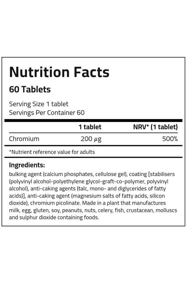 Chromium Picolinate Biotech 60 tabs