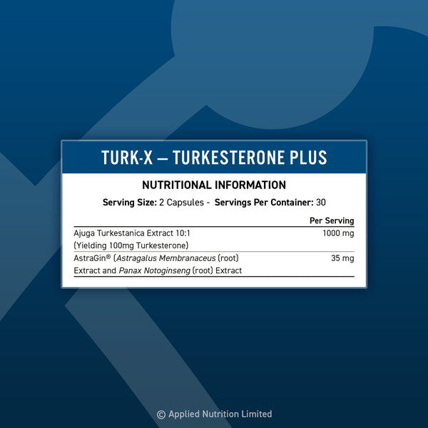Turk-X | Turkesterone Plus 60 Capsules Applied nutrition
