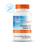 Doctor's Best Vitamin D3, 125 mcg (5,000 IU), 180 Softgels